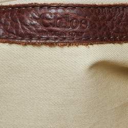 Pre Owned Chloe Burgundy Leather Paddington Bag