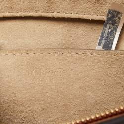 Pre Owned Chloe Brown Leather and Suede Small Pixie Round Bag