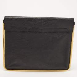 Chloe Black Pebbled Leather Sally Envelope Clutch