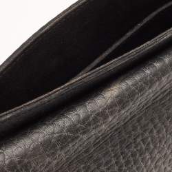 Chloe Black Pebbled Leather Sally Envelope Clutch