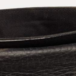 Chloe Black Pebbled Leather Sally Envelope Clutch
