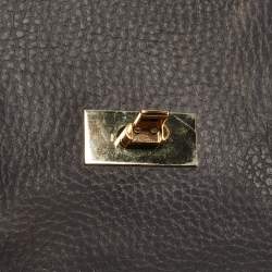 Chloe Black Pebbled Leather Sally Envelope Clutch