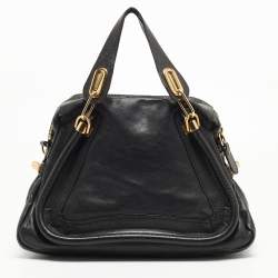 مملوكة مسبقًا Chloe Black Leather Medium Paraty Shoulder Bag