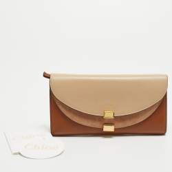 Chloe Tri Color Leather Georgia Continental Wallet