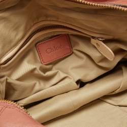 Pre Owned حقيبة كتف كلوي باراتي جلد عنابية متوسطة