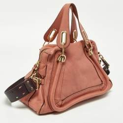 Pre Owned حقيبة كتف كلوي باراتي جلد عنابية متوسطة