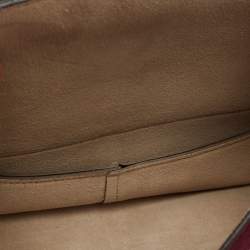 Pre Owned Chloe Burgundy/Beige Python and Suede Medium Faye Shoulder Bag