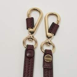 Pre Owned Chloe Burgundy/Beige Python and Suede Medium Faye Shoulder Bag