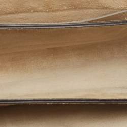 Pre Owned حقيبة كتف كلوي فايه سويدي وجلد رصاصي مائل للبني
