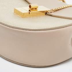 Pre Owned حقيبة كتف كلوي درو جلد وردي/بيج صغيرة