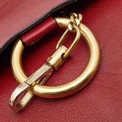 مملوكة مسبقًا Chloe Red Leather Medium Faye Shoulder Bag