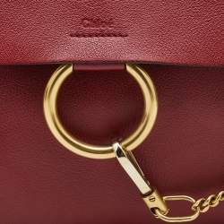 مملوكة مسبقًا Chloe Red Leather Medium Faye Shoulder Bag