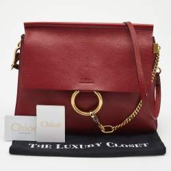 مملوكة مسبقًا Chloe Red Leather Medium Faye Shoulder Bag