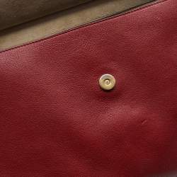 مملوكة مسبقًا Chloe Red Leather Medium Faye Shoulder Bag