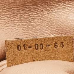 Pre Owned Chloe Teal Python Frame Chain Bag