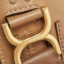 Pre Owned Chloe Khaki Beige Leather Large Marcie Satchel