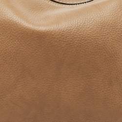 Pre Owned Chloe Khaki Beige Leather Large Marcie Satchel