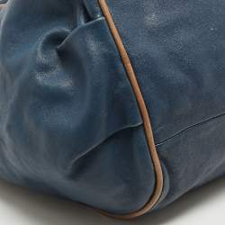 Pre Owned Chloe Navy Blue Leather Ethel Tote