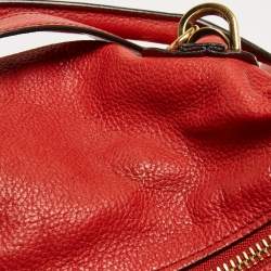 مملوكة مسبقًا Chloe Brick Red Leather Large Paraty Shoulder Bag