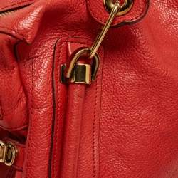 مملوكة مسبقًا Chloe Brick Red Leather Large Paraty Shoulder Bag