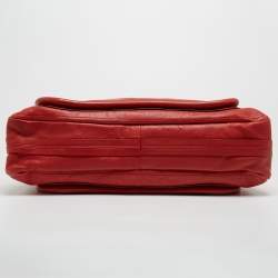 مملوكة مسبقًا Chloe Brick Red Leather Large Paraty Shoulder Bag