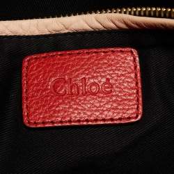 مملوكة مسبقًا Chloe Brick Red Leather Large Paraty Shoulder Bag