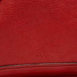 مملوكة مسبقًا Chloe Brick Red Leather Large Paraty Shoulder Bag