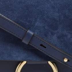 Pre Owned حقيبة كتف كلوي فايه سويدي وجلد رصاصي مائل للبني