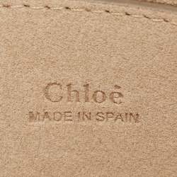 Pre Owned حقيبة كتف كلوي فايه سويدي وجلد رصاصي مائل للبني