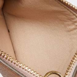Pre Owned Chloe Beige Leather Zip Card Holder