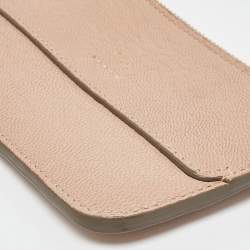 Pre Owned Chloe Beige Leather Zip Card Holder