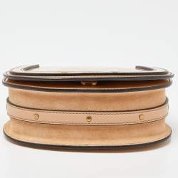 Pre Owned Chloe Beige Patent Leather Small Nile Bracelet Crossbody Bag