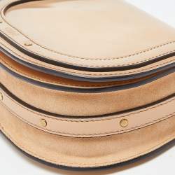 Pre Owned Chloe Beige Patent Leather Small Nile Bracelet Crossbody Bag