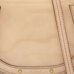 Pre Owned Chloe Beige Patent Leather Small Nile Bracelet Crossbody Bag