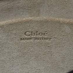 Pre Owned Chloe Beige Patent Leather Small Nile Bracelet Crossbody Bag