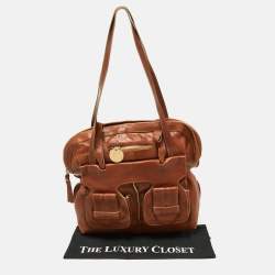 Chloe Brown Leather Front Pocket Hobo