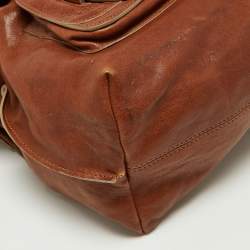 Chloe Brown Leather Front Pocket Hobo