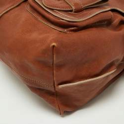 Chloe Brown Leather Front Pocket Hobo