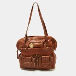 Chloe Brown Leather Front Pocket Hobo