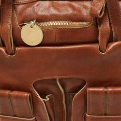 Chloe Brown Leather Front Pocket Hobo