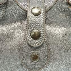 Pre Owned Chloe Silver Leather Silverado Satchel