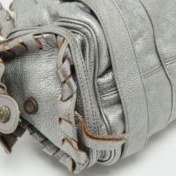 Pre Owned Chloe Silver Leather Silverado Satchel