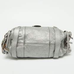 Pre Owned Chloe Silver Leather Silverado Satchel