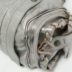 Pre Owned Chloe Silver Leather Silverado Satchel