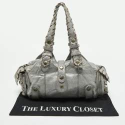 Pre Owned Chloe Silver Leather Silverado Satchel