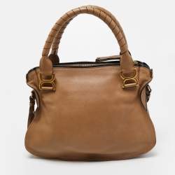 Pre Owned Chloe Brown Leather Small Marcie Satchel