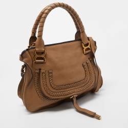 Pre Owned Chloe Brown Leather Small Marcie Satchel