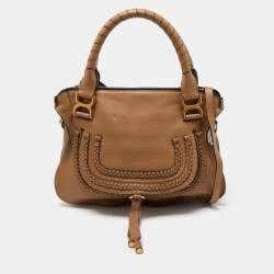 Pre Owned Chloe Brown Leather Small Marcie Satchel