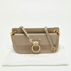 Pre Owned Chloe Grey Leather Tess Crossbody Bag