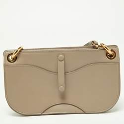 Pre Owned Chloe Grey Leather Tess Crossbody Bag